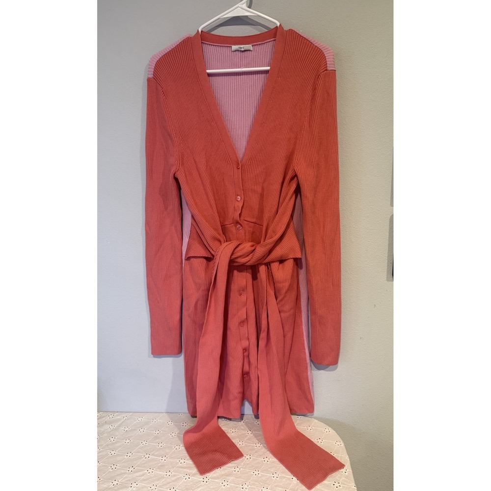 Tome 100% Merino Wool Sweater Size L‎ Longline Knit Pullover Women's